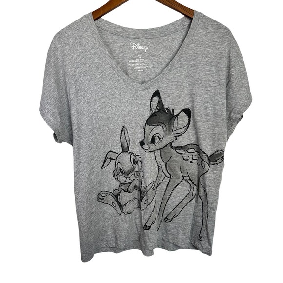 Disney Tops - Disney Bambi Thumper Shirt Gray Medium